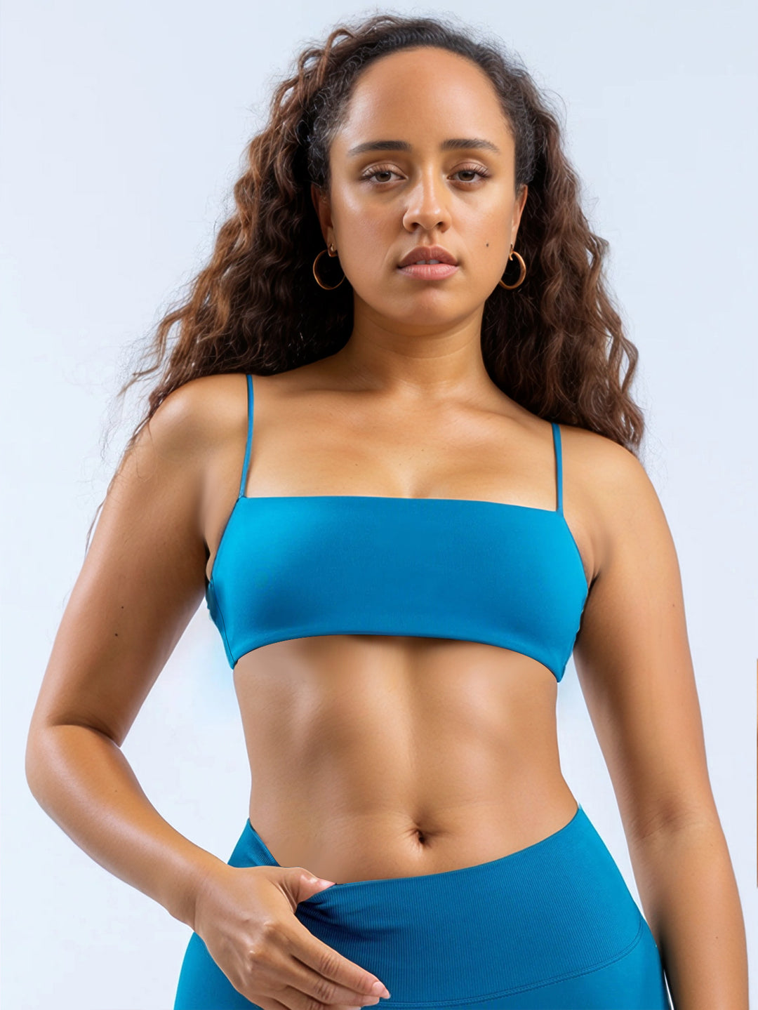 Damen Sportlicher Bikini-Oberteil mit schmalen Trägern EB
