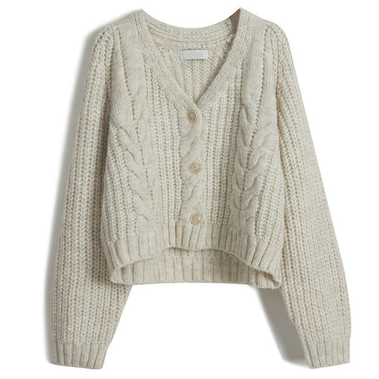 Damen Kuscheliger Strickcardigan mit dekorativem Zopfmuster EB
