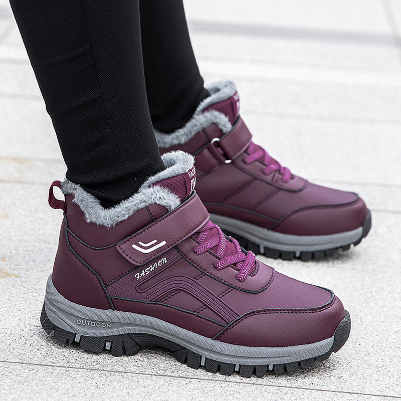 Damen Sportliche Winter Sneaker mit Warmfutter und rutschfester Sohle EB