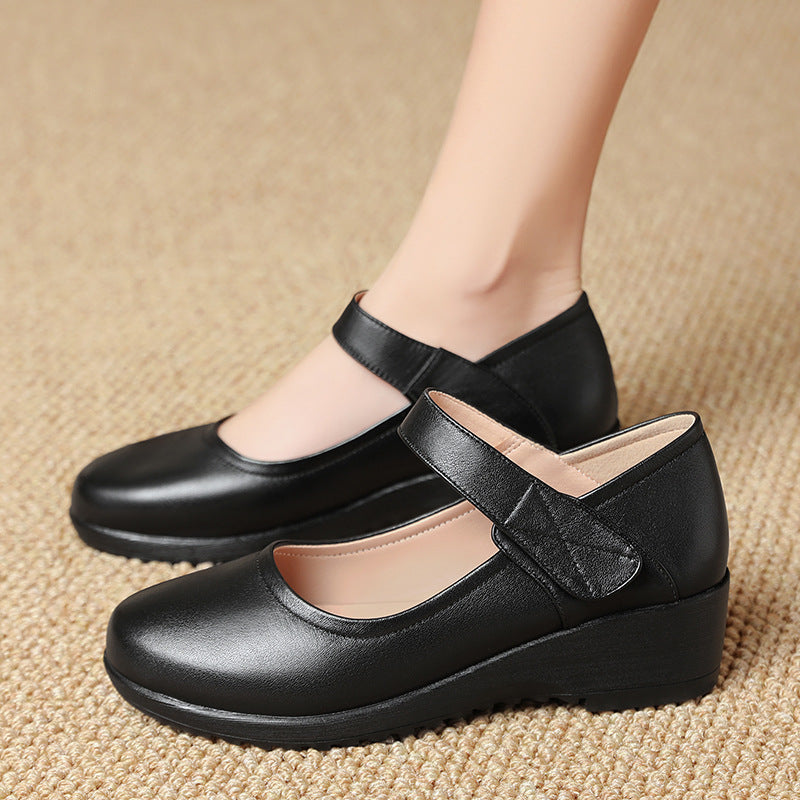 Damen Mary Jane Schuhe mit bequemem Blockabsatz und verstellbarem Riemen EB