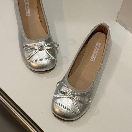 Damen Ballerina-Schuhe mit elegantem Schleifendetail EB