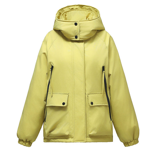 Damen sportliche Übergangsjacke mit vielfältigen Taschen und verstellbarem Kragen EB