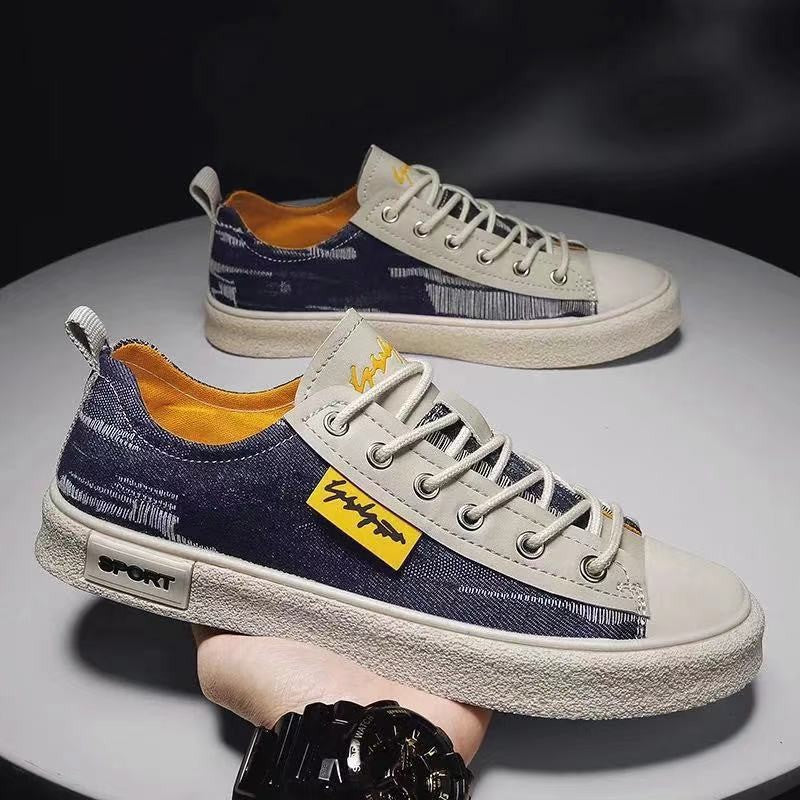 Damen Sportliche Canvas-Sneaker mit atmungsaktiver Zehenkappe und flexibler Laufsohle EB