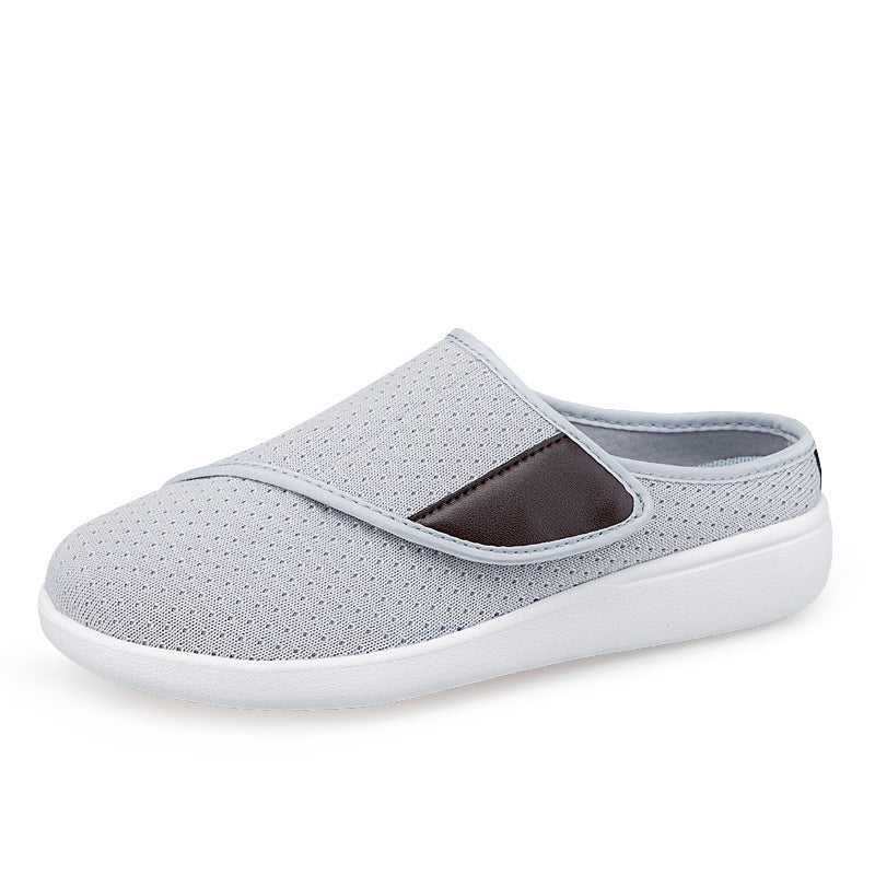 Herren nan orthopädischer Pantoffel mit verstellbarem Klettverschluss, atmungsaktivem Mesh und stoßdämpfender Schaumstoffsohle EB