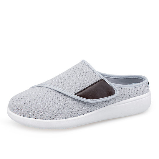 Herren nan orthopädischer Pantoffel mit verstellbarem Klettverschluss, atmungsaktivem Mesh und stoßdämpfender Schaumstoffsohle EB