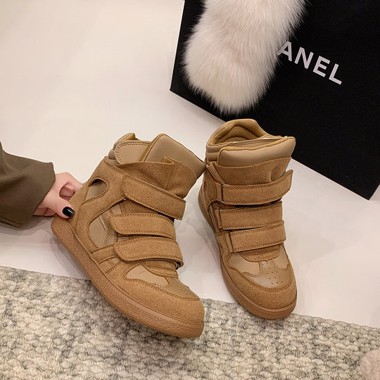 Damen Hochwertige Sneaker mit verstellbarem Klettverschluss und dämpfender Innensohle EB
