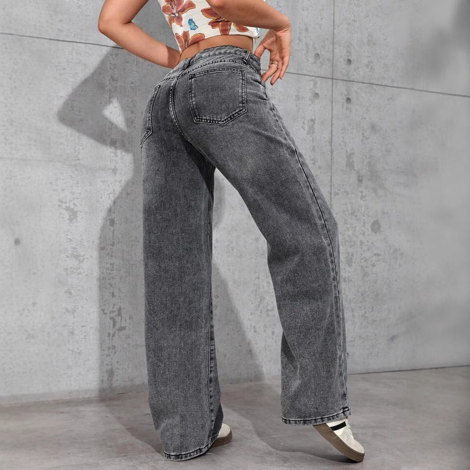 Damen Weite Jeans im lässigen Schnitt mit modernem Vintage-Look EB