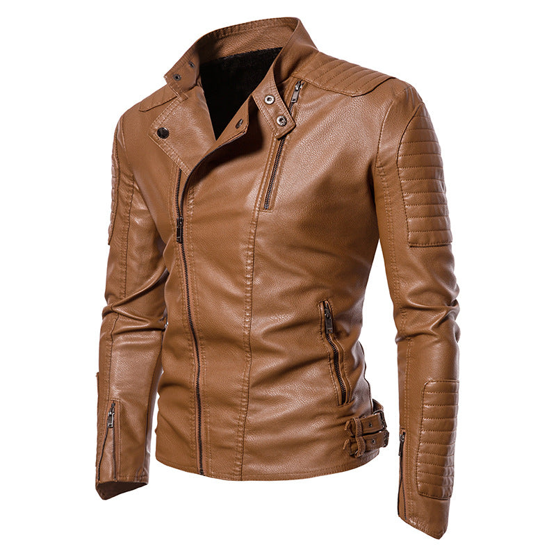 Herren Bikerjacke im modernen Design mit robusten Reißverschlusstaschen EB
