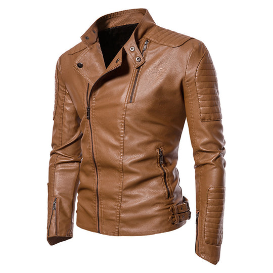 Herren Bikerjacke im modernen Design mit robusten Reißverschlusstaschen EB
