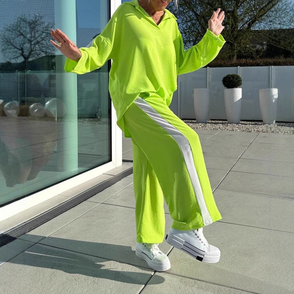 Damen modisches Freizeitanzug-Set mit sportlichem Schnitt EB