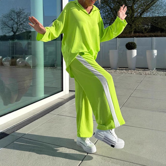 Damen modisches Freizeitanzug-Set mit sportlichem Schnitt EB
