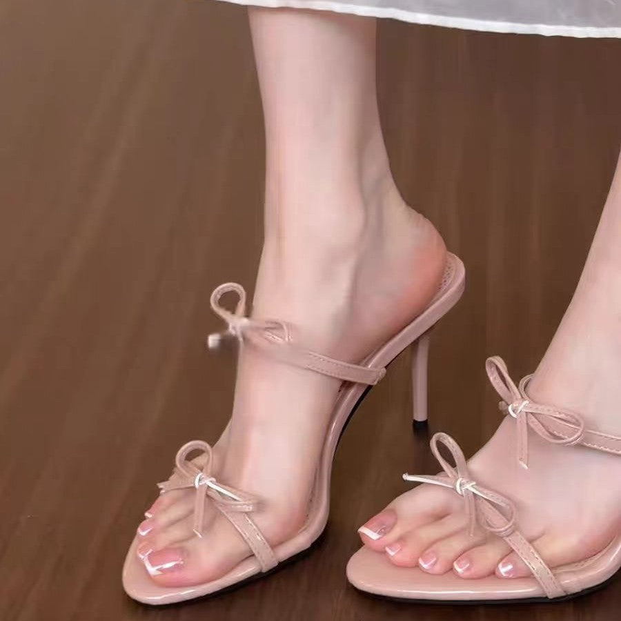 Damen Elegante Slingback-Sandalen mit modischem Schleifen-Detail EB