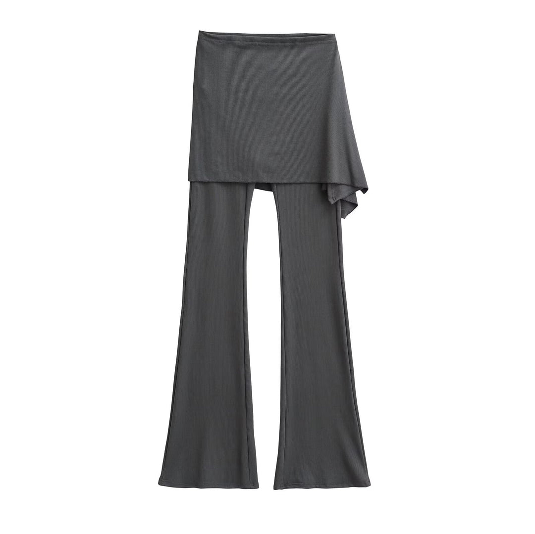 Damen Flared Pants mit asymmetrischem Überwurf EB