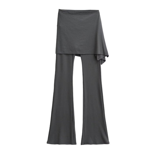 Damen Flared Pants mit asymmetrischem Überwurf EB