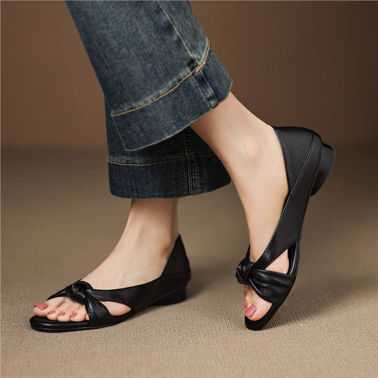 Damen elegante Slipper mit Knottedetail EB