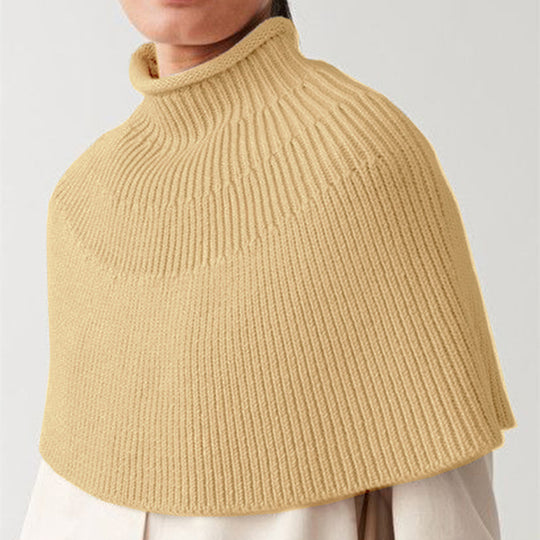 Damen Stricktop mit hohem Kragen und Wellenstruktur EB
