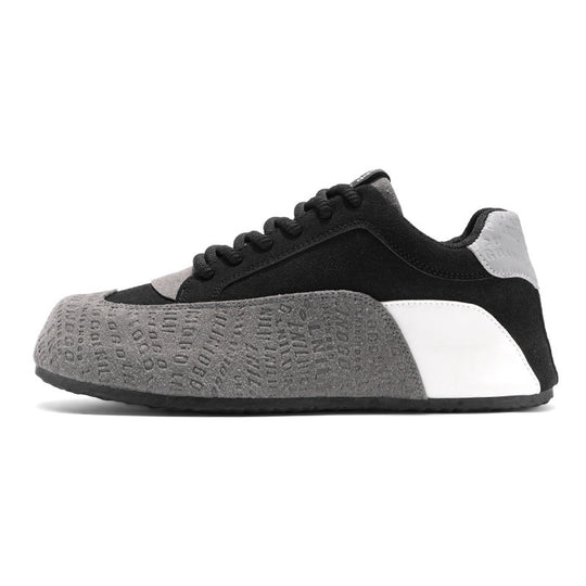 Damen modische Sneaker mit geprägtem Obermaterial und sportlicher Sohle EB