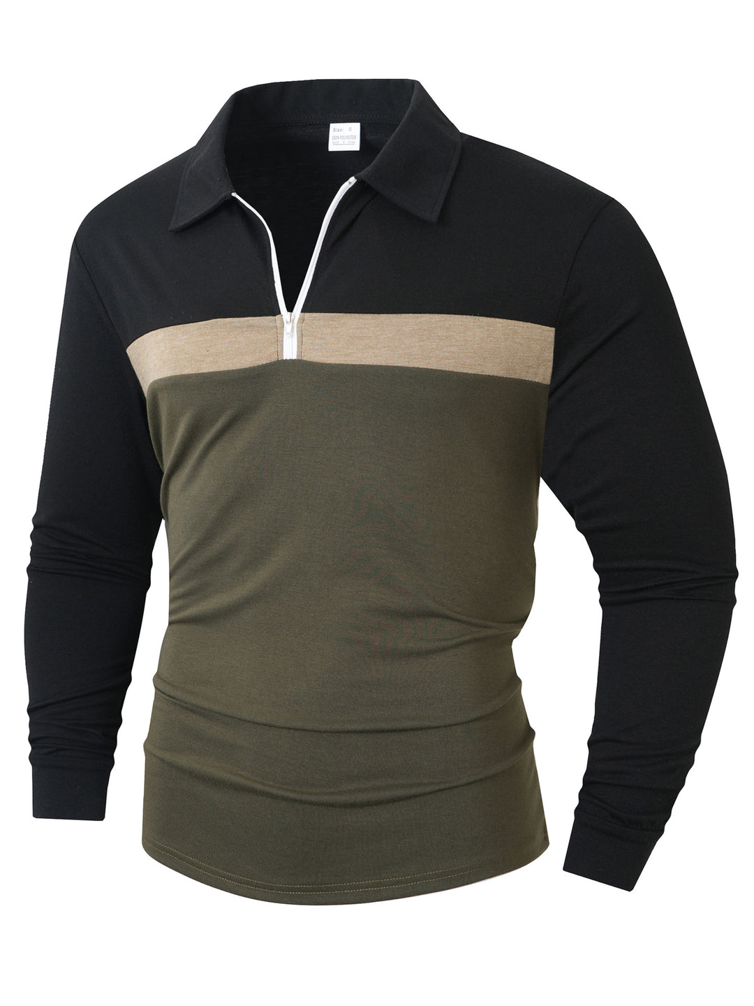 Herren Sportliches Langarmshirt mit Reißverschluss EB