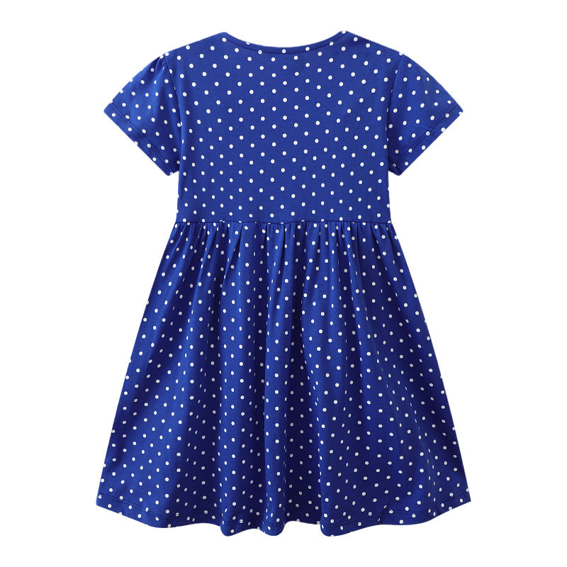 Mädchen Freizeitkleid mit niedlichem Dinosaurier-Motiv EB