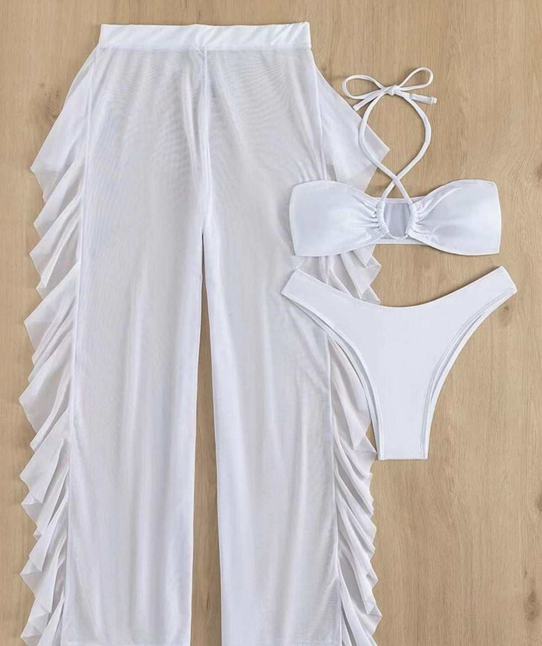Damen Bikini-Set mit luftiger Rüschenhose EB