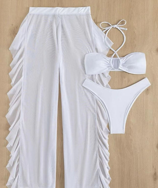Damen Bikini-Set mit luftiger Rüschenhose EB