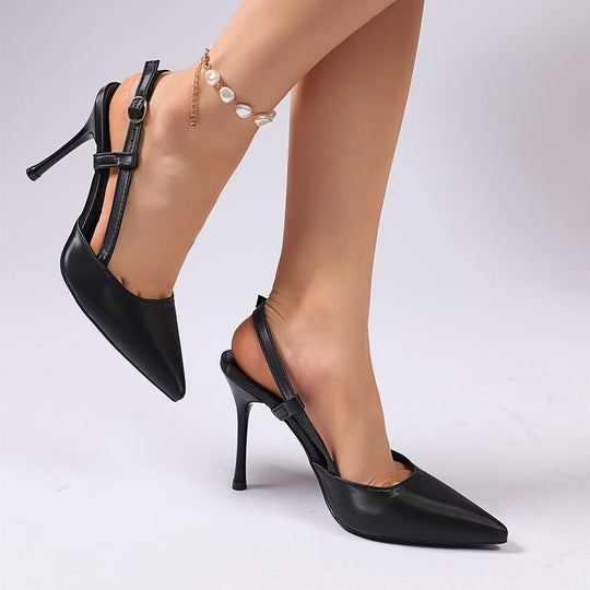 Damen Slingback High Heels mit spitzem Zehenbereich EB