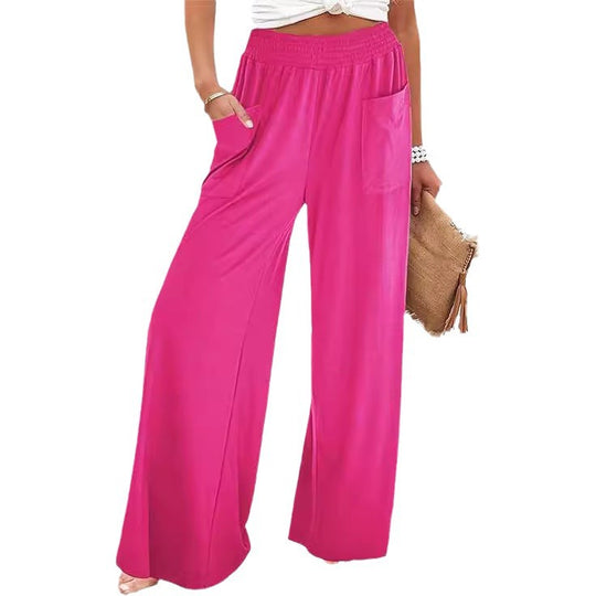 Damen Weit geschnittene Sommersonnenhose mit praktischen Taschen EB