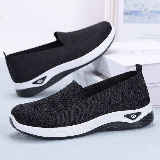 Damen Leichte Slip-On Freizeitschuhe mit atmungsaktivem Mesh-Obermaterial EB