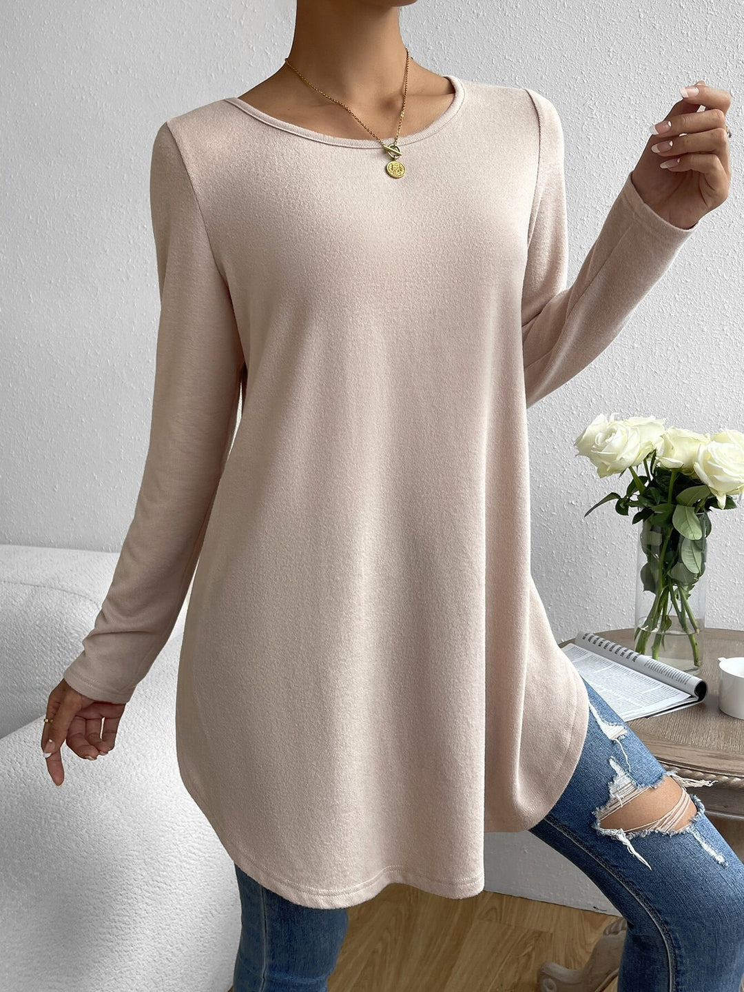 Damen Langarmoberteil mit modernem Schnitt und weichem Material EB