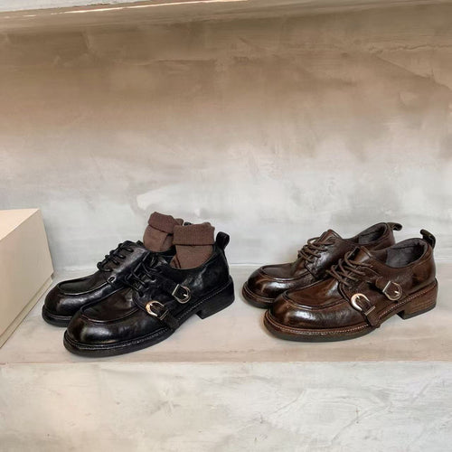 Herren Schnürstiefel mit Dekorativem Riemen von EB