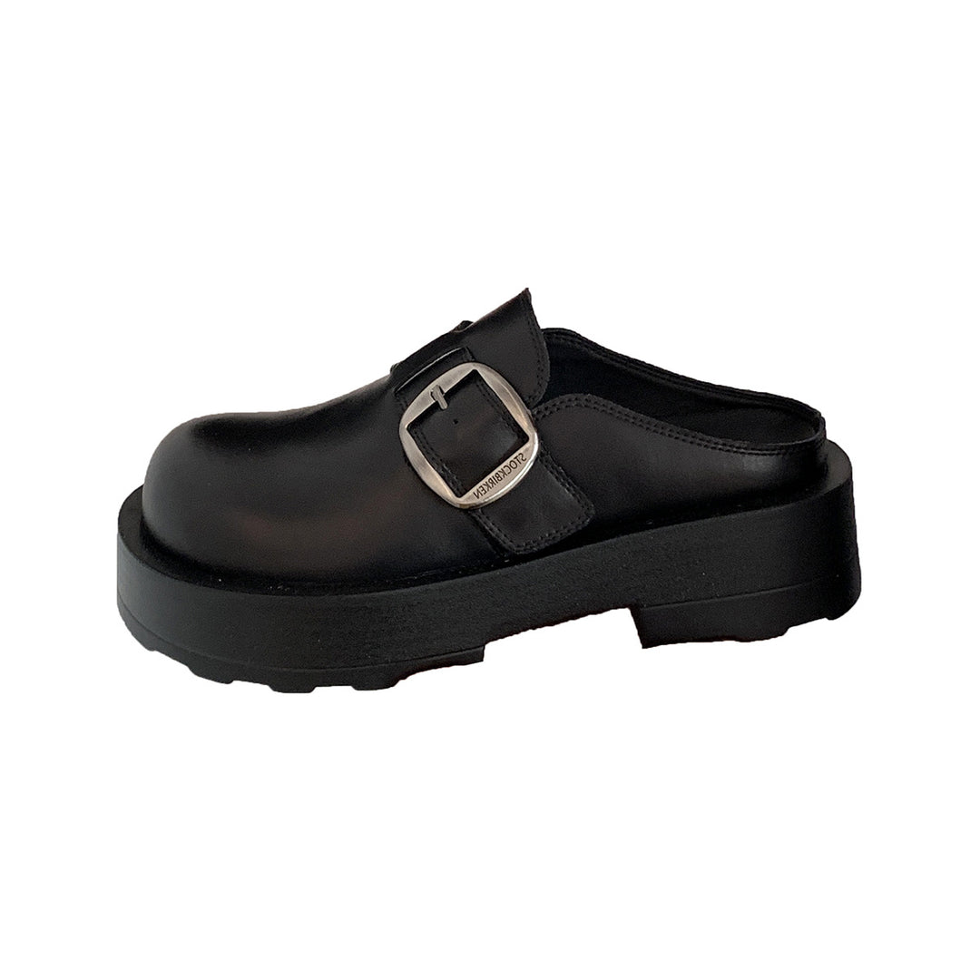 Damen Clogs mit elegantem Schnallenverschluss und rutschfester Sohle EB