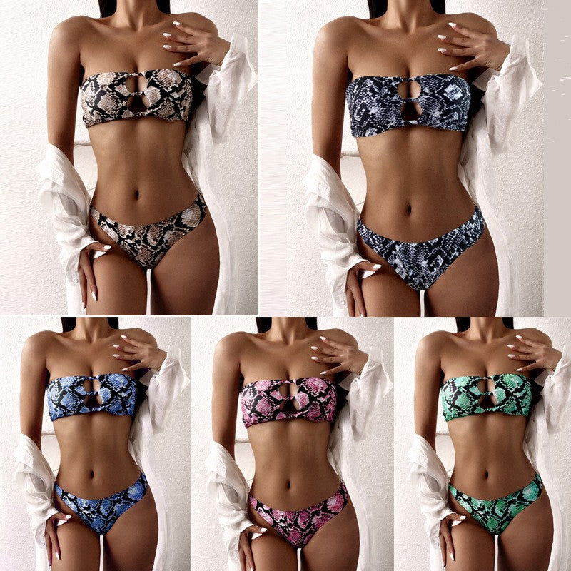 Damen Bandeau-Bikini mit raffiniertem Cut-Out-Design EB