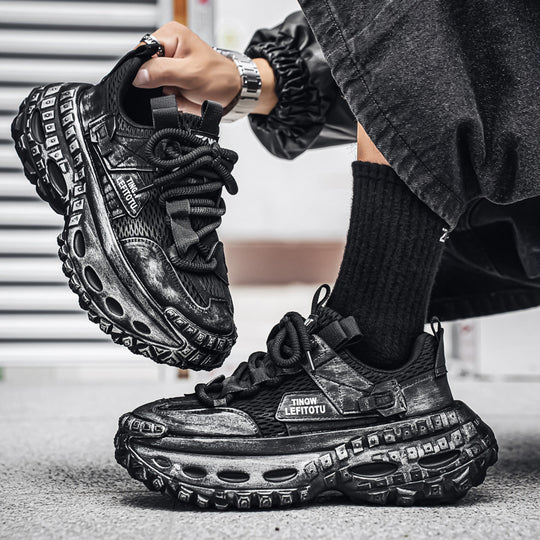 Damen Sportliche High-Top Sneakers mit einzigartigem Design und dämpfender Sohle EB