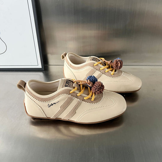 Damen Sportliche Freizeitschuhe aus hochwertigem Leder mit einzigartiger Dekoration EB