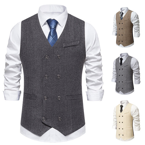 Herren elegante Weste im klassischen Hahnentrittmuster EB