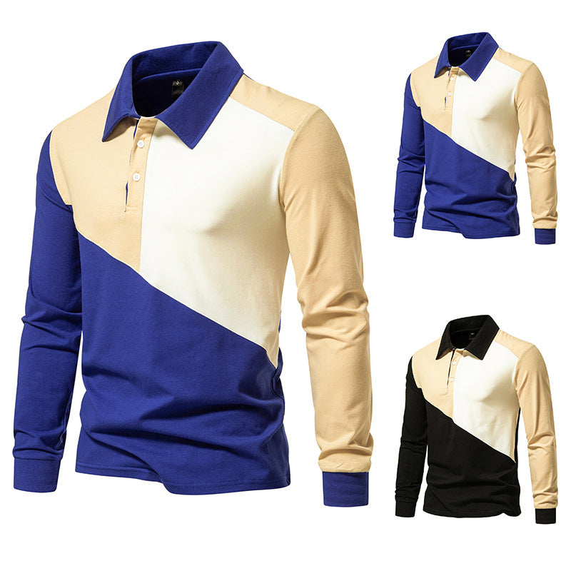 Herren Poloshirt mit modernem Farbblockdesign und komfortablem Schnitt EB