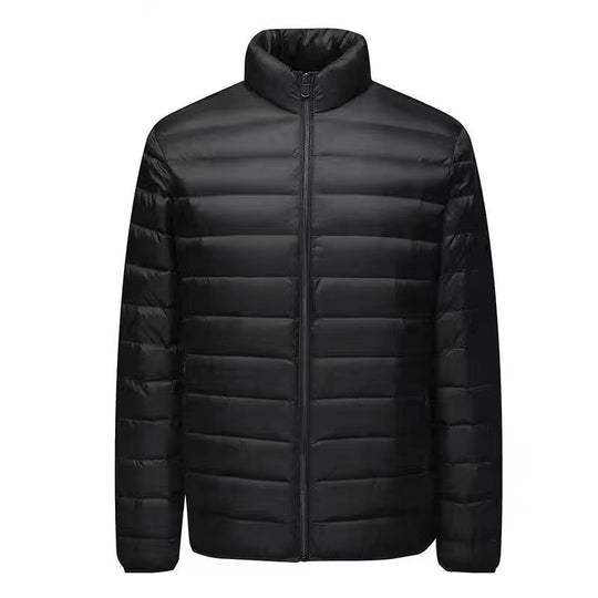Herren nan ultraleichte Packbare Microsteppjacke mit Stehkragen, wattierter Isolierung und windabweisender Hülle EB