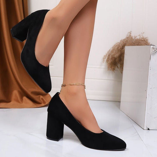 Damen Elegante und bequeme Pumps mit blockiertem Absatz EB