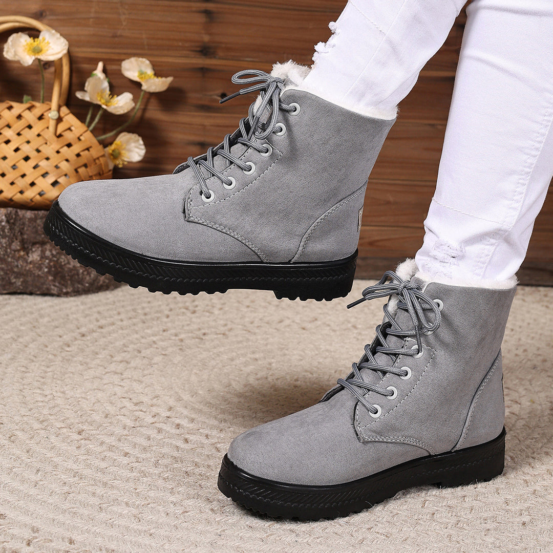 Damen Warm Gefütterte Winterstiefel EB