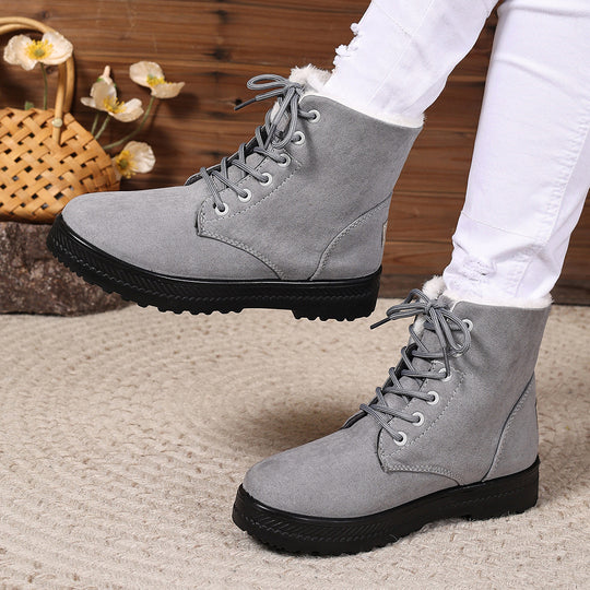 Damen Warm Gefütterte Winterstiefel EB
