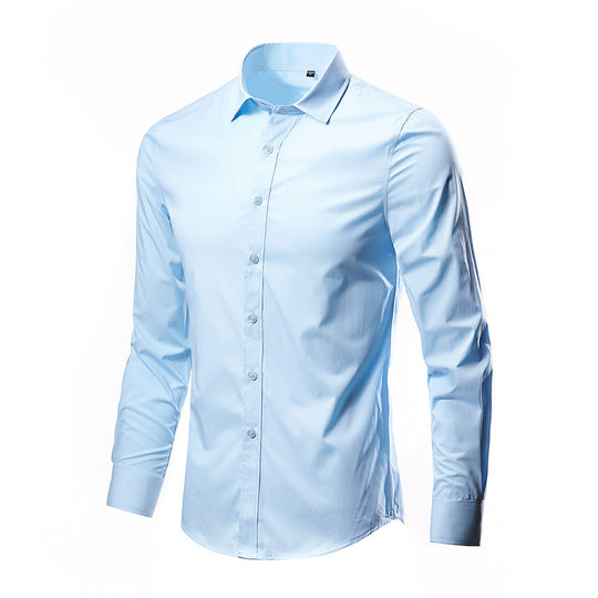 Herren nan Slim-Fit Businesshemd aus Stretch-Baumwollmix mit Kentkragen EB