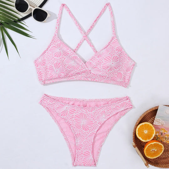Damen Bikini-Set mit floralem Design und komfortablem Schnitt EB