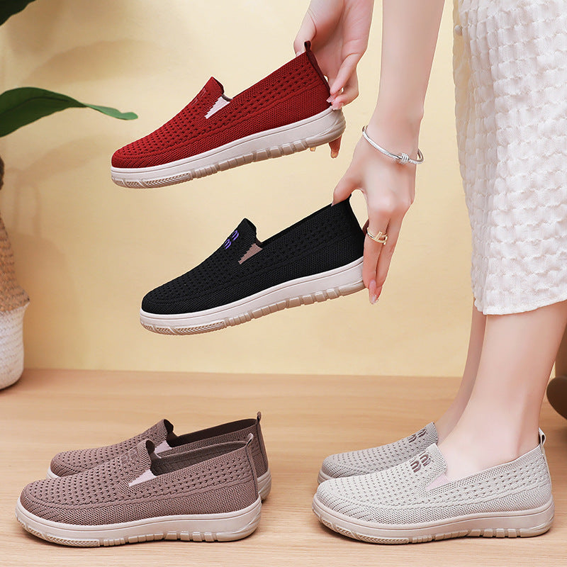 Damen Komfortable Slip-On Freizeitschuhe EB