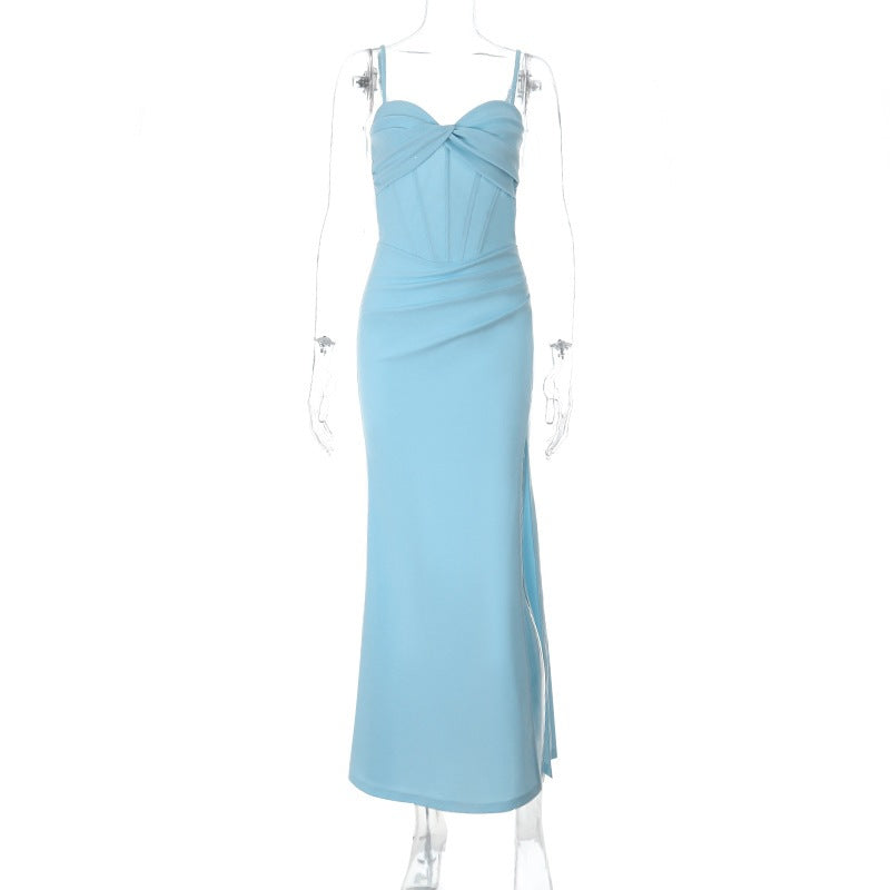 Damen Figurbetontes Maxikleid mit elegantem Wickeldesign EB
