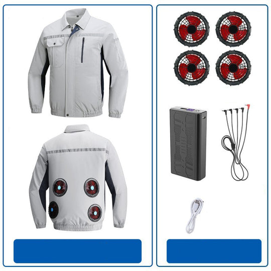 Herren nan atmungsaktive Arbeitsjacke mit integrierten Rückenlüftern und reflektierenden Streifen EB