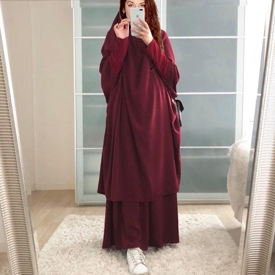 Damen Elegantes Maxikleid mit weit ausgestellten Ärmeln und fließendem Schnitt EB