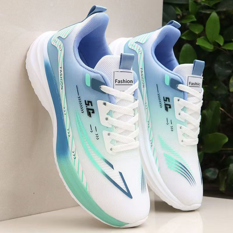 Damen Sportliche Laufschuhe mit atmungsaktiver Oberflächenstruktur und elastischer Dämpfung EB