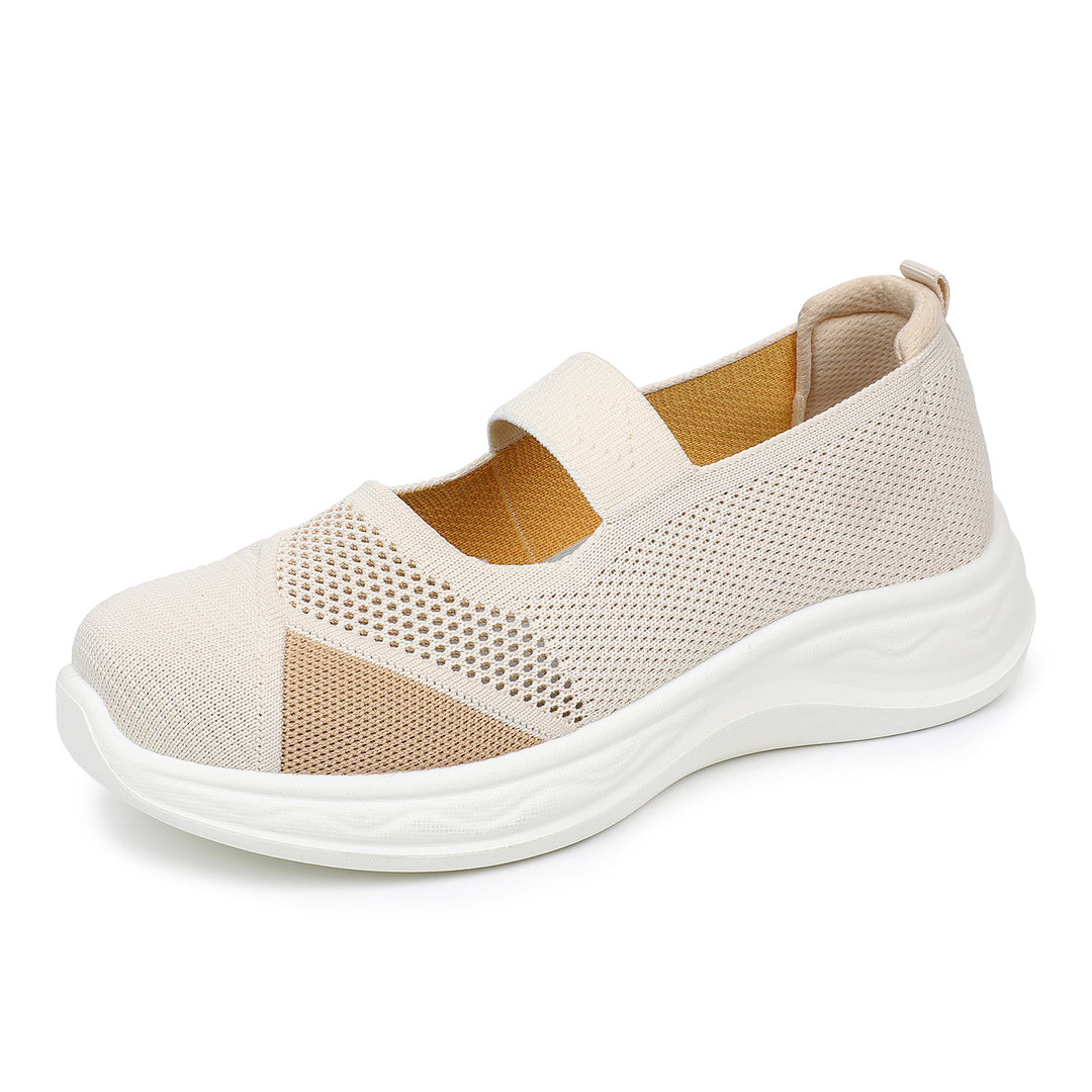 Damen Modische Sneakers mit elastischem Riemen EB