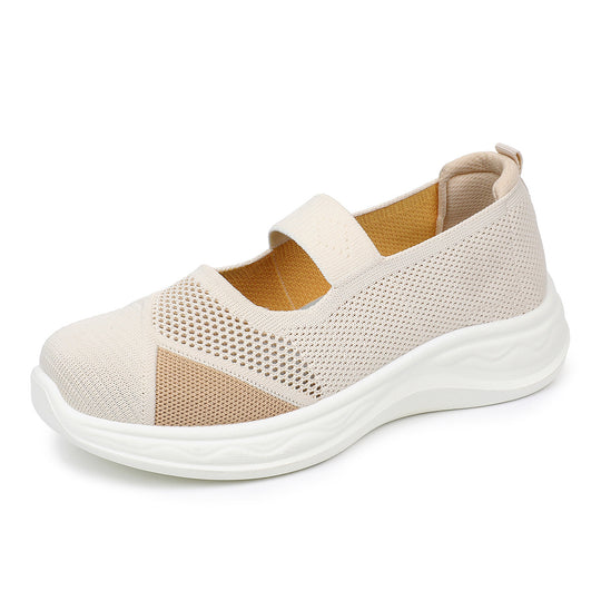 Damen Modische Sneakers mit elastischem Riemen EB