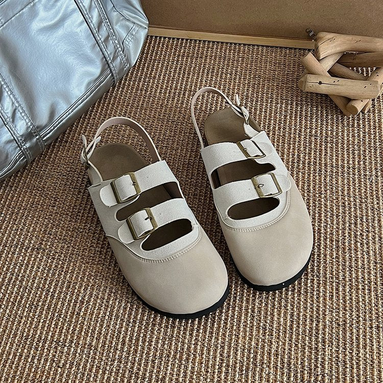 Damen Komfortable Sandalen mit verstellbaren Riemen und ergonomischer Sohle EB
